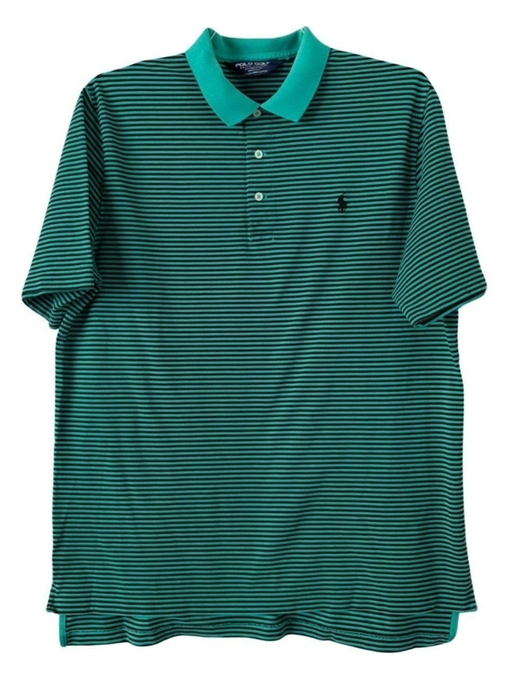 Polo by Ralph Lauren Teal and Black Striped Polo Shirt